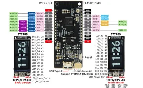 Mua LILYGO T-Display-S3 ESP32-S3 1.9 inch ST7789 LCD Display TTGO ...