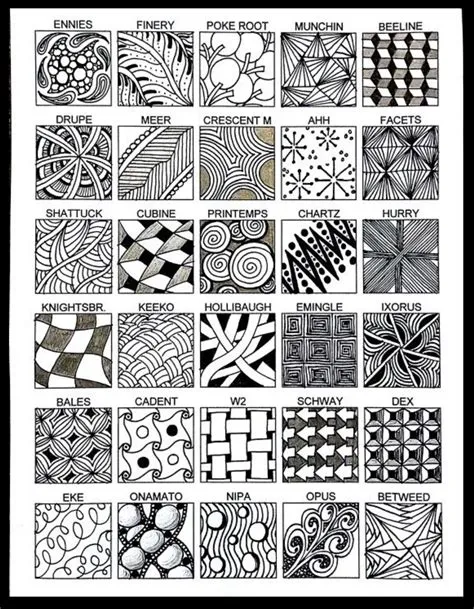 van becky l op 6th grade | Zentangle-patronen, Zendoodle, Grafische ...