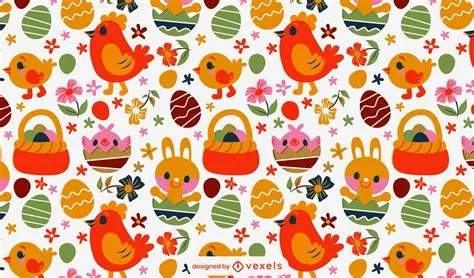 Easter Pattern Background - FREE Printable A-Z