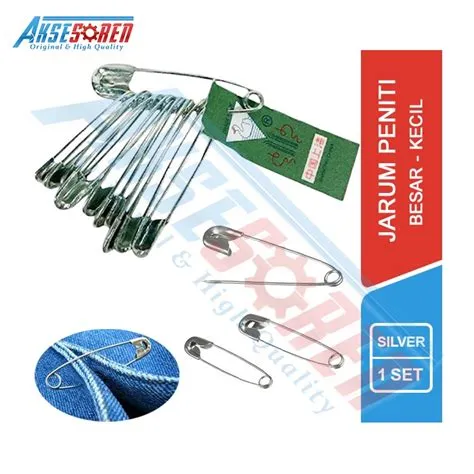 Jual PENITI JARUM SWAN SAFETY PINS - SILVER PIN PREMIUM / PENITI PUTIH ...