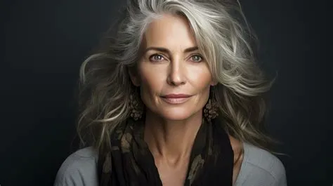 Beautiful middle-aged woman in her 50s looking at the camera Beautiful ...