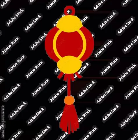 ภาพประกอบ Stock Lantern String and Red Tassels Chinese New Year Lucky ...