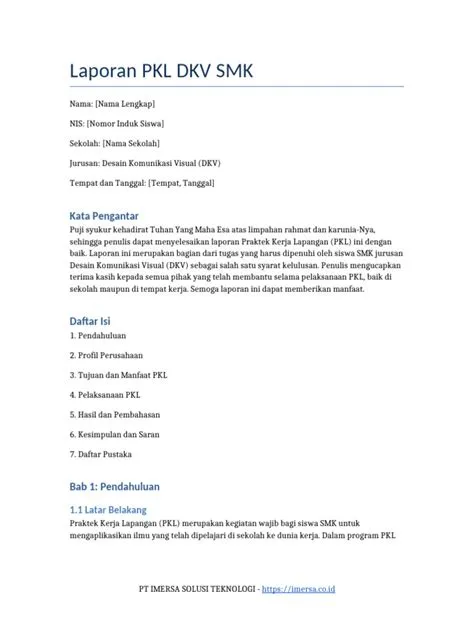 Contoh Laporan PKL DKV SMK | PDF