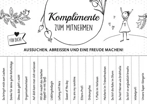 Was Schönes für dich 2019_2020 | Komplimente, Arbeit kollegen und ...