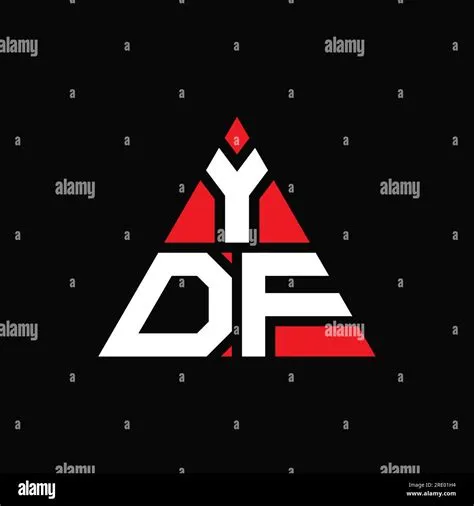 YDF triangle letter logo design with triangle shape. YDF triangle logo ...
