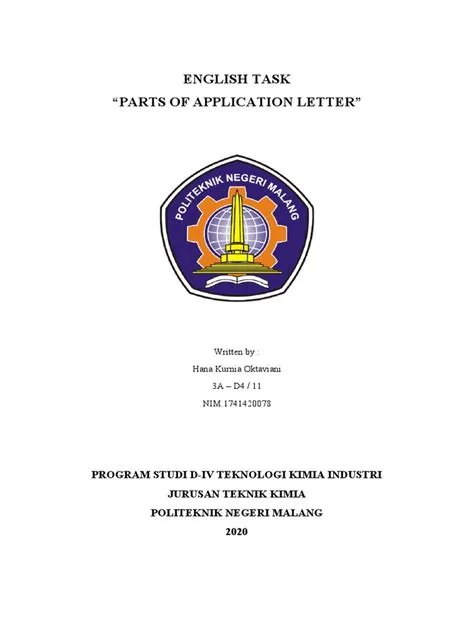 11-Hana Kurnia Oktaviani-3A-PARTS OF APPLICATION LETTER | PDF ...