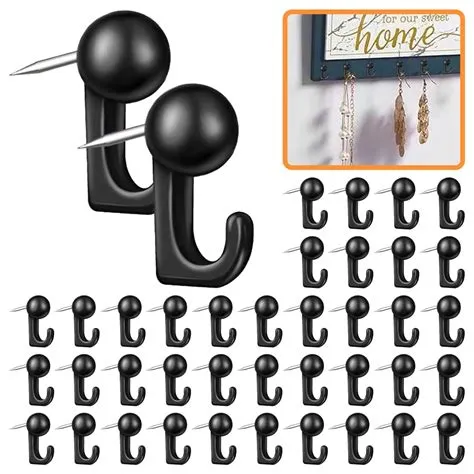 Buy 60 Pieces Push Pin Hooks, Thumbtack Hooks Decorative Thumb Tacks ...