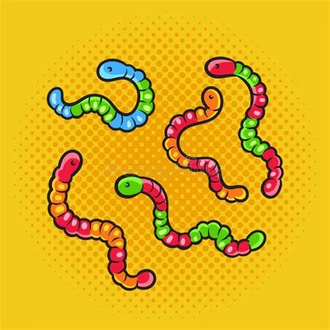 Gummy Worms Pinup Pop Art Vector Illustration Stock Vector ...