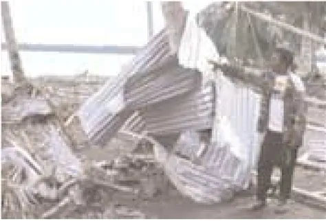 Damage caused by the tsunamis that hit Papua New Guinea on July 17 ...