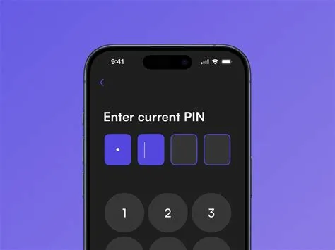 Mobile app screen with a PIN Code UI by Dana Leshchuk on Dribbble