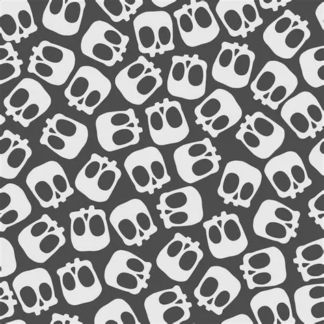 Premium Vector | Seamless pattern with cute skulls