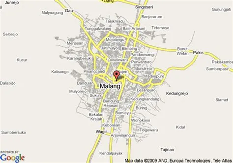 Malang Map - Indonesia