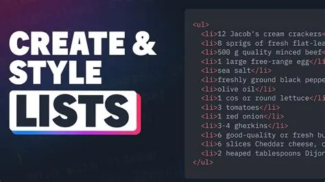 How to create and style lists with HTML and CSS - YouTube