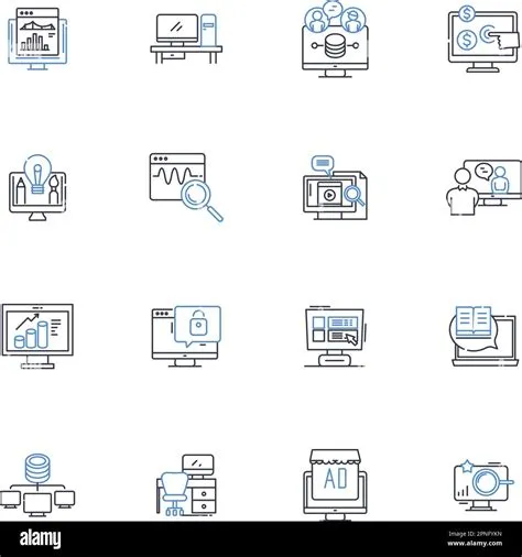 Embedded Systems line icons collection. microcontrollers, firmware ...