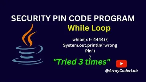 Learn Java While Loops by Building a Secure Security PIN Program ...