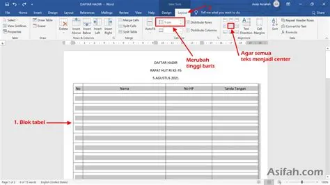 2 Cara Membuat Absensi di Word dengan Mudah