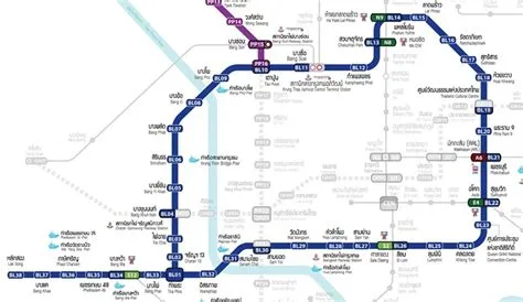 MRT Blue Line Bangkok Map, Stations, Fare & Timetable