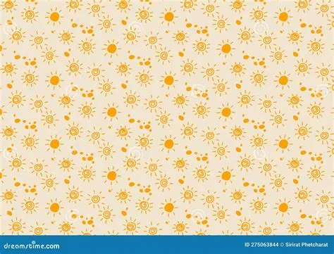 Abstract Cartoon Cute Sun Pattern Decoration Wallpaper Circle ...