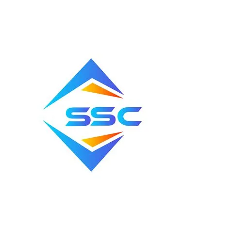 SSC abstract technology logo design on white background. SSC creative ...