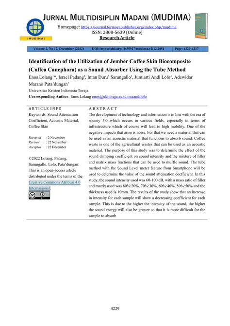 (PDF) Identification of the Utilization of Jember Coffee Skin ...