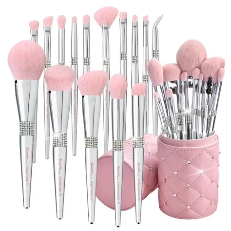 Pink Makeup Brushes Set BEILI 20Pcs Premium Pink Vegan Makeup Brush