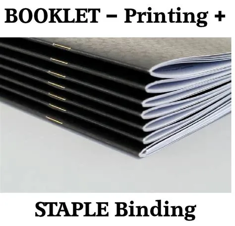 Booklet Printing + Staple Binding/Saddle Stitching – Let's Edit