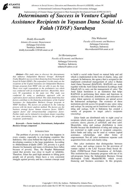 (PDF) DETERMINANTS OF SUCCESSS IN VENTURE CAPITAL ASSISTANCE RECIPIENTS ...