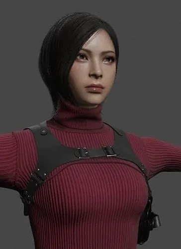Ada Wong Resident Evil 4 Remake 3D model rigged | CGTrader