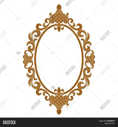 Ornate Oval Frame Vector Free