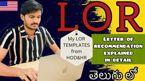 Letter Of Recommendation(LOR) for masters in USA 🇺🇸//తెలుగు//Perfect ...