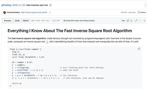 Everything I Know About The Fast Inverse Square Root Algorithm ...