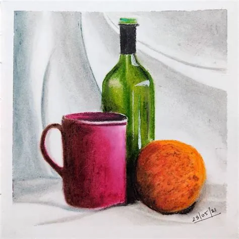 Still life practice4 | Oil pastel drawings easy, Still life, Oil pastel ...