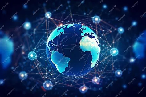 Premium Photo | A network of interconnected globe icons representing a ...