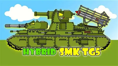 How To Draw Cartoon Tank Hybrid SMK TG-5 | HomeAnimations - Cartoons ...