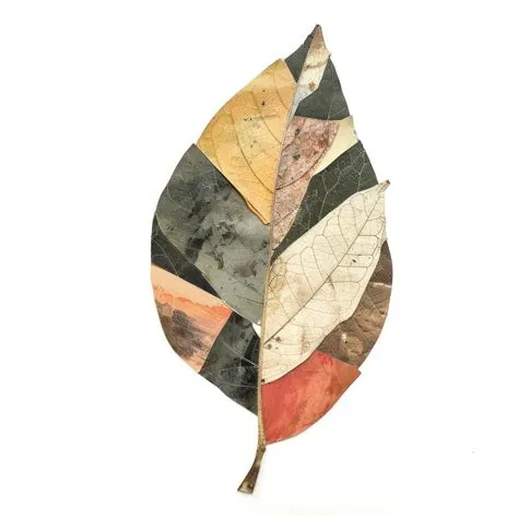 Colorful autumn leaf collage art | Premium AI-generated image
