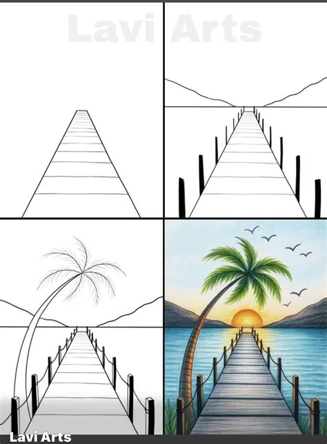 by Luciana Novais on Colorir paisagem… | Nature art drawings, Easy ...