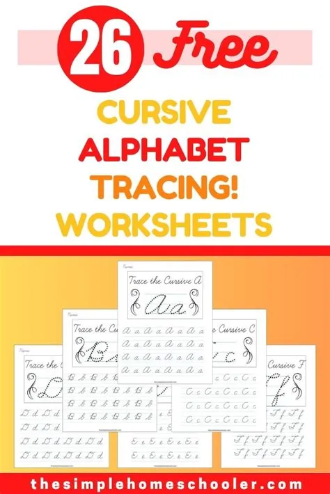Best Free Cursive Alphabet Tracing Worksheet Packet: Easy Print! - The ...