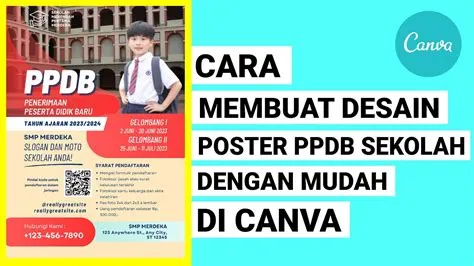 Tutorial Membuat Desain Poster PPDB Sekolah dengan mudah di CANVA - YouTube