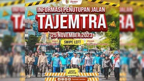 Besok Ada Gerak Jalan Tajemtra 2023 Jember, Ini Pengalihan Rute Jalur ...