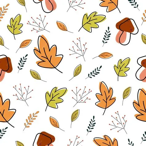 Premium Vector | Autumn leaves cute seamless pattern. colorful fallen ...