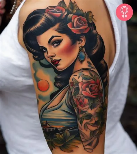 8 Stunning Pin-Up Girl Tattoo Designs To Add Vintage Charm