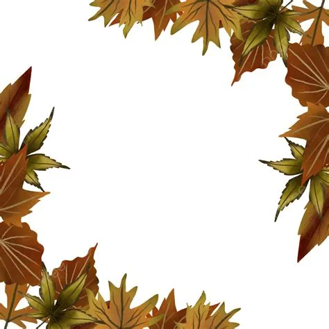 Fall Leaf Corner Border