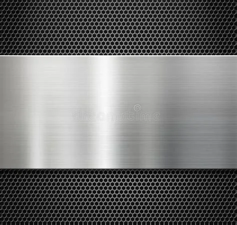 Steel Metal Plate Over Comb Grate Background Texture