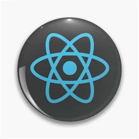 "ReactJS React.js Official Logo JavaScript Framework T-Shirt" Pin for ...