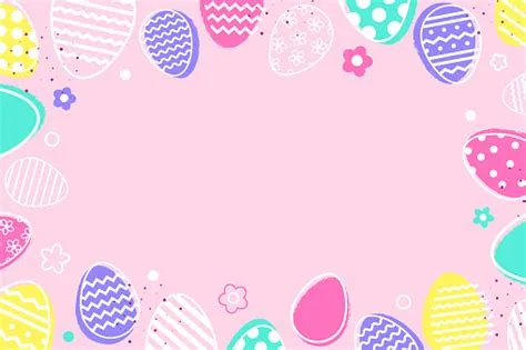 Pastel Easter Background With Eggs And Flowers Minimal Design For Card ...