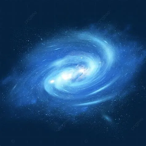 Cosmic Blue Spiral Nebula Galaxy Clipart PNG Image