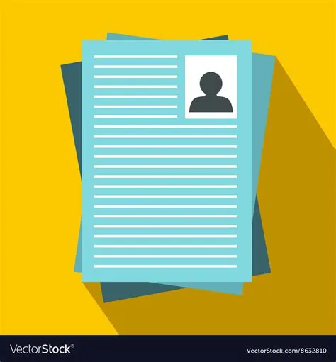 Resumes icon in flat style Royalty Free Vector Image