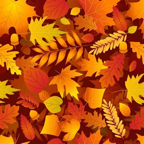 3d realistic autumn leaves oak, birch, maple. Seamless pattern ...