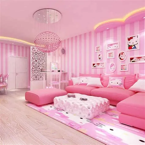 beibehang Modern simple wide striped pink wallpaper cute children room ...