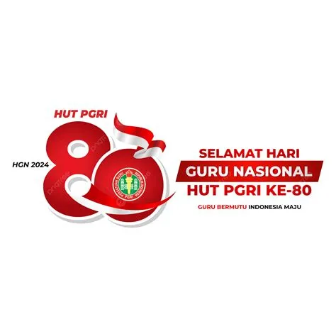 Logo Hari Guru Nasional 2025 Dan Hari Jadi Ke 80 Pgr Vektor, Hari Guru ...
